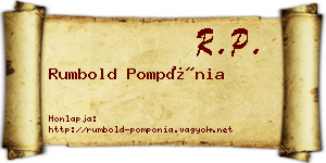 Rumbold Pompónia névjegykártya